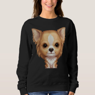 Fawn & White Long Coat Chihuahua Sweatshirt