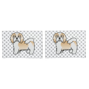 Fawn And White Havanese Cute Cartoon Dog Pillowcase