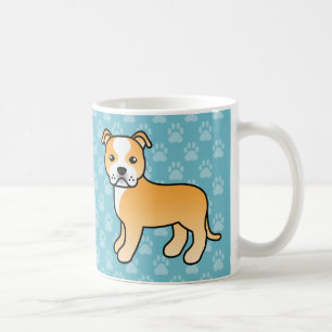 Fawn And White Staffordshire Bull Terrier Coffee Mug
