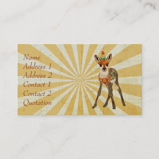Fawn & Bird Business Card (Front)
