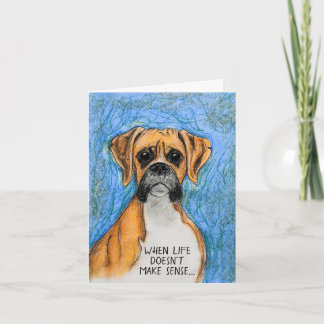 Fawn Boxer Dog Sympathy Card