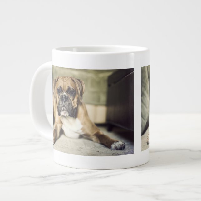 Fawn Boxer Pup Large Coffee Mug (Front Left)