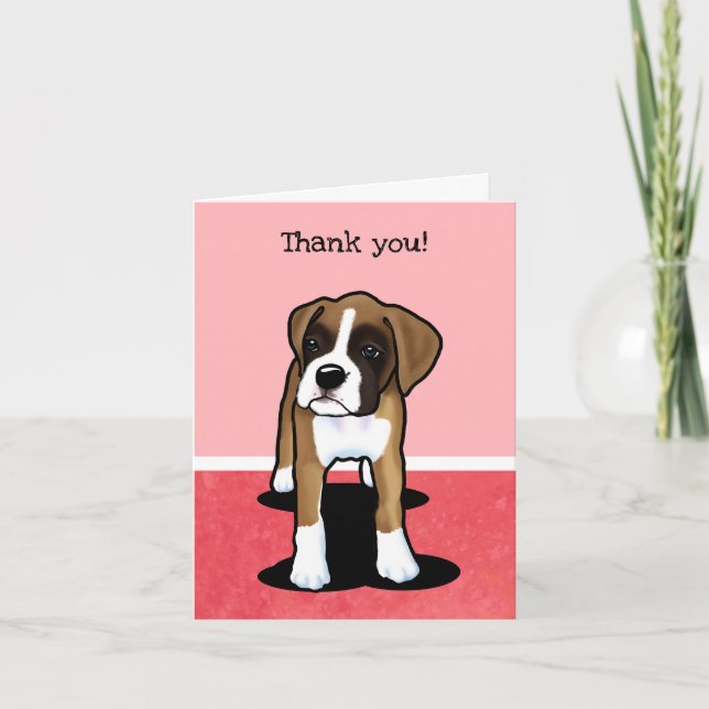 Fawn Boxer  Thank You Card (Front)