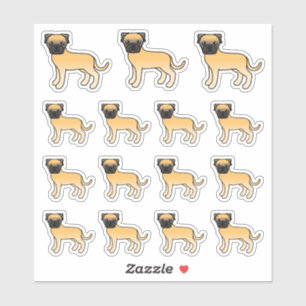 Fawn Bullmastiff Cute Cartoon Dogs