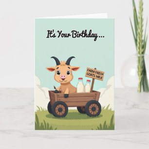 Fawn Cart Birthday Card