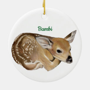 Fawn Ceramic Ornament