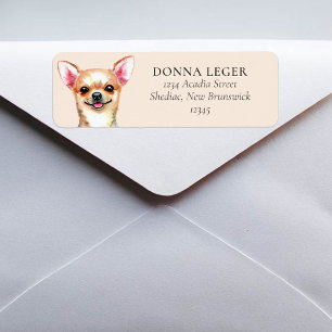 Fawn Chihuahua Dog Personalized Address Return Address Label