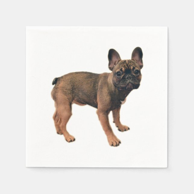 Fawn Coloured French Bulldog Puppy Napkin (Front)