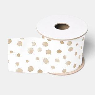 Fawn Confetti Watercolor Dots Ribbon Grosgrain Ribbon