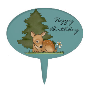 Baby Deer Fawn Cake Toppers | Zazzle