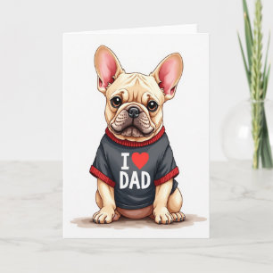 Fawn Dog I Love Dad Tee Card