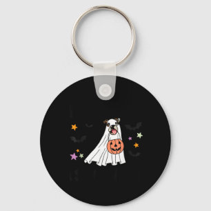 Fawn English Bulldog Is Boo Dog Lover Halloween Key Ring