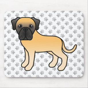 Fawn English Mastiff Cute Cartoon Dog Mouse Pad