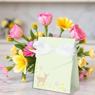Fawn Floral Girl Baby Shower Favour Box