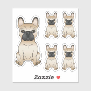 Fawn French Bulldog Cute Cartoon Dog Illustrations