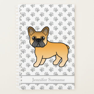 Fawn French Bulldog Cute Cartoon Dog & Text Planner
