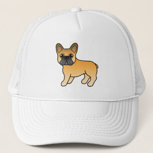 Fawn French Bulldog Cute Cartoon Dog Trucker Hat