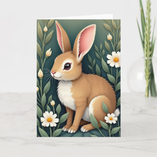 Fawn Friend Floral Scene Card