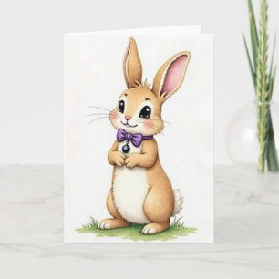 Fawn Fur Creature Bow Card