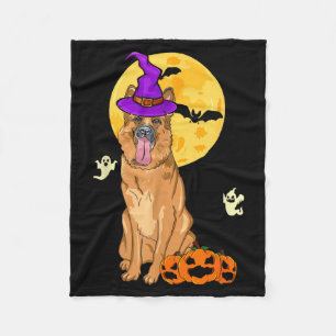 Fawn German Shepherd Witch Halloween Costume Dog Fleece Blanket