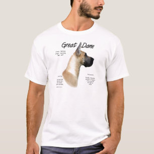 Fawn Great Dane History Design T-Shirt