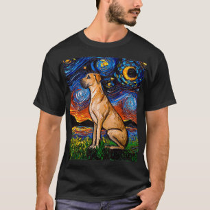 Fawn Great Dane Starry Night T-Shirt