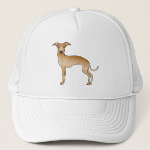 Fawn Italian Greyhound Cute Cartoon Dog Trucker Hat