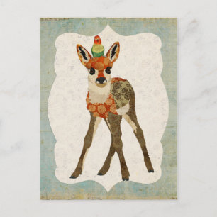 Fawn & Little Bird Postcard
