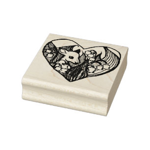 Fawn Love Lily of the Valley Spring                Rubber Stamp