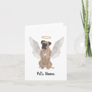 Fawn Masked Boxer Sympathy Memorial Card