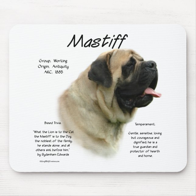 Fawn Mastiff History  Mouse Pad (Front)