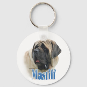 Fawn Mastiff Name Keychain