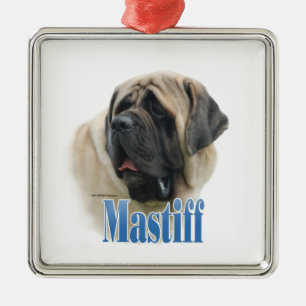 Fawn Mastiff Name Keychain Metal Ornament