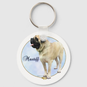 Fawn Mastiff Portrait Keychain