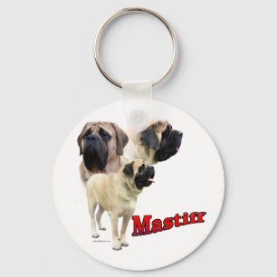 Fawn Mastiff trio Keychain