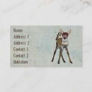 Fawn & Owl Grunge Business Card