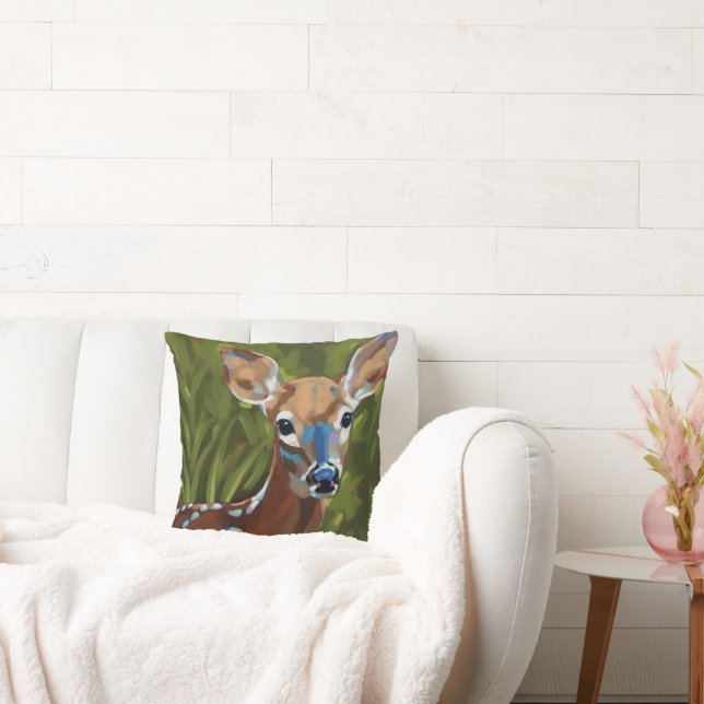 Fawn Painting - Gift For Animal Lover Cushion (Couch)