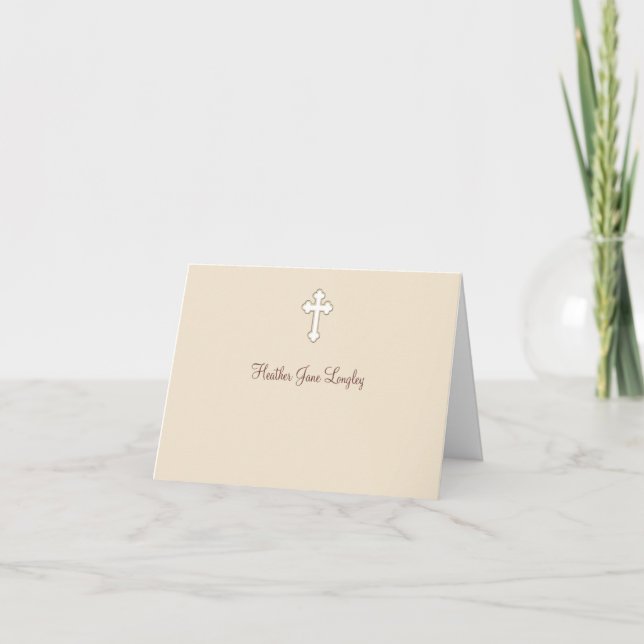 Fawn - Personalised Religious Thank You Notecard (Front)