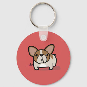 Fawn Pied Frenchie Key Ring