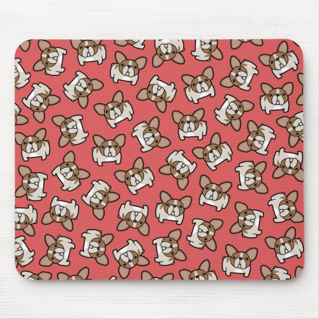 Fawn Pied Frenchies Mouse Pad (Front)