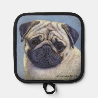 Fawn Pug Art Pot Holder