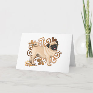 Fawn Pug Card