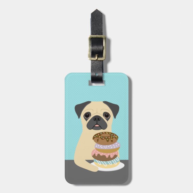 Fawn Pug Luggage Tags (Front Vertical)