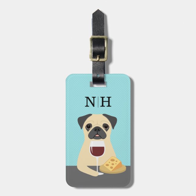 Fawn Pug Luggage Tags (Front Vertical)