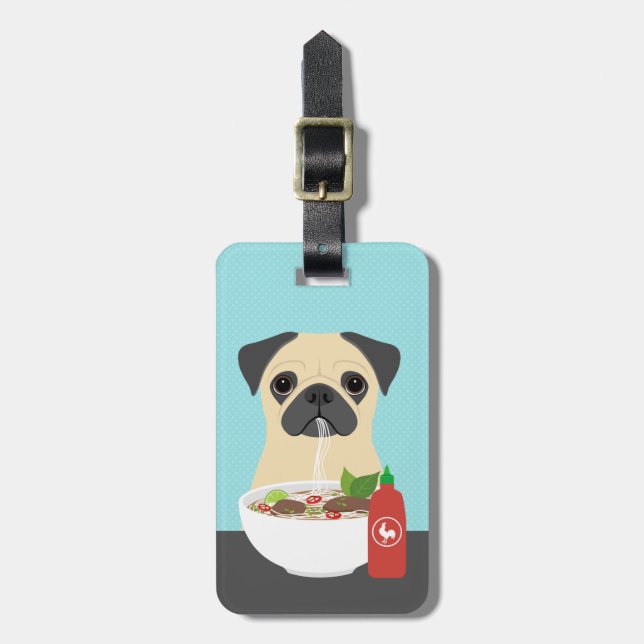 Fawn Pug Luggage Tags (Front Vertical)