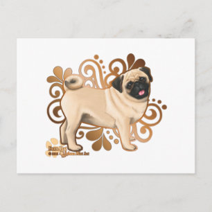 Fawn Pug Postcard