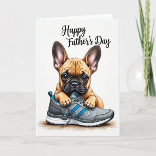Fawn Puppy Athletic Shoe Father Card
