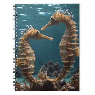 Fawn Romantic Seahorses Under The Ocean, Notebook