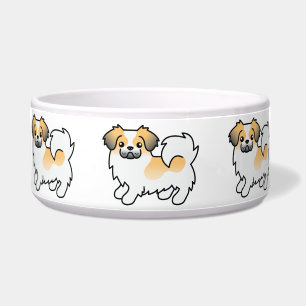 Fawn Sable Parti-colour Tibetan Spaniel Cartoon Do