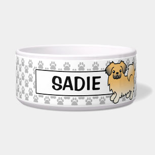 Fawn Sable Tibetan Spaniel Cartoon Dog
